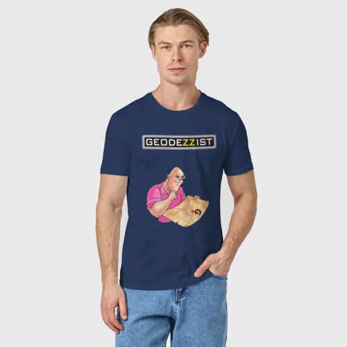 Мужская футболка хлопок с принтом Geodezzist, фото на моделе #1