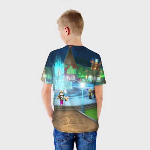 Детская футболка 3D с принтом ROBLOX, вид сзади #2