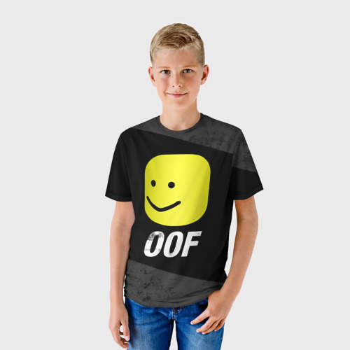 Детская футболка 3D с принтом Roblox OOF Мем, фото на моделе #1