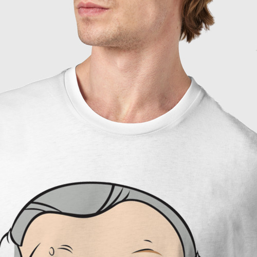 Мужская футболка хлопок с принтом Stan Lee, фото #4