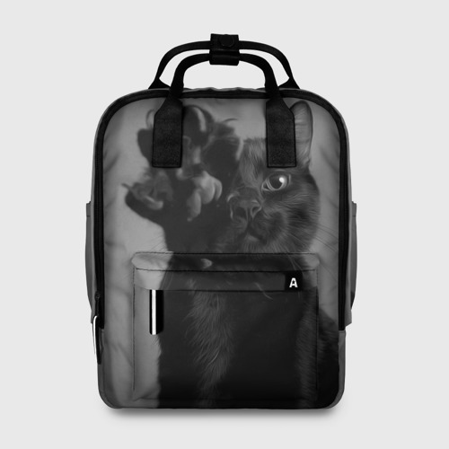 Женский рюкзак 3D с принтом Котик, вид спереди #2