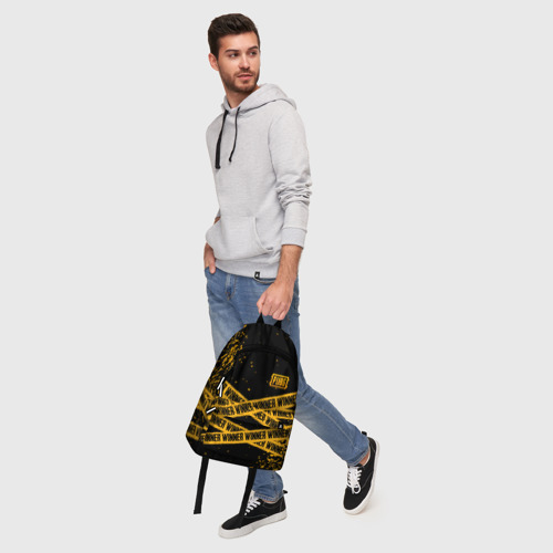 Рюкзак 3D с принтом PUBG | ПАБГ WINNER YELLOW, фото #5