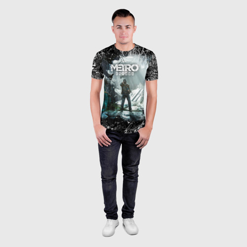 Мужская футболка 3D Slim с принтом Metro Exodus #2, вид сбоку #3