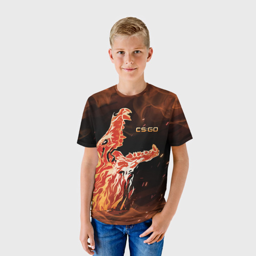 Детская 3D футболка с принтом CS:GO - HOWL, фото на моделе #1