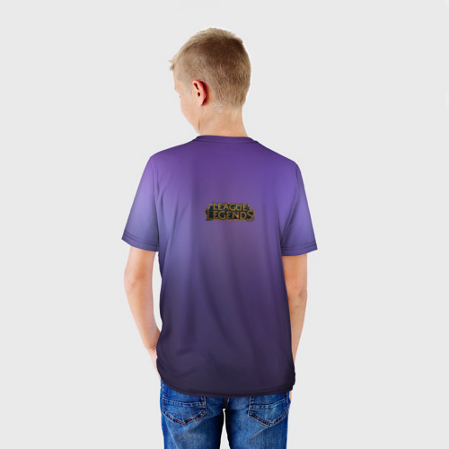 Детская футболка 3D с принтом Kai'Sa KDA, вид сзади #2