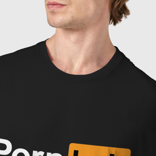 Мужская футболка хлопок с принтом Pornhub, фото #4
