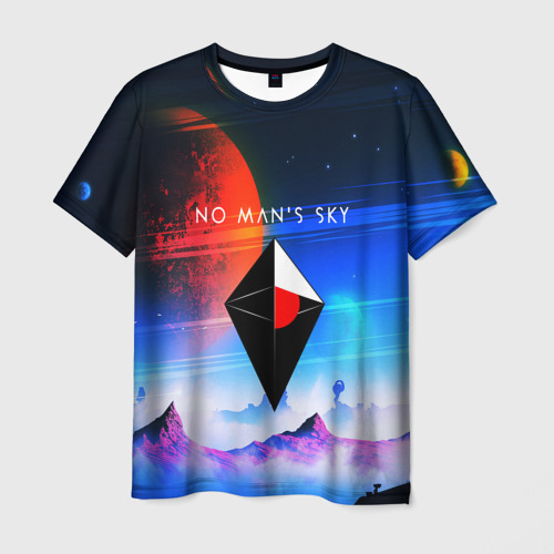 Мужская футболка 3D с принтом No mans sky, вид спереди #2