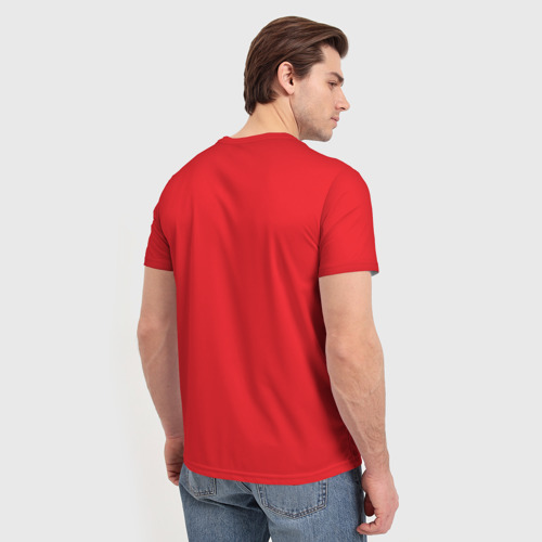 Мужская футболка 3D с принтом Хаски, вид сзади #2