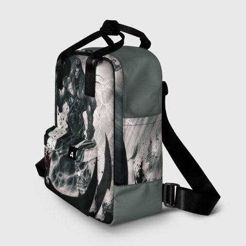 Женский рюкзак 3D с принтом DARKSIDERS, фото на моделе #1