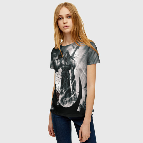Женская футболка 3D с принтом DARKSIDERS, фото на моделе #1