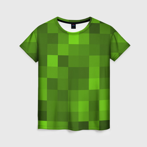 Женская футболка 3D с принтом Minecraft, вид спереди #2