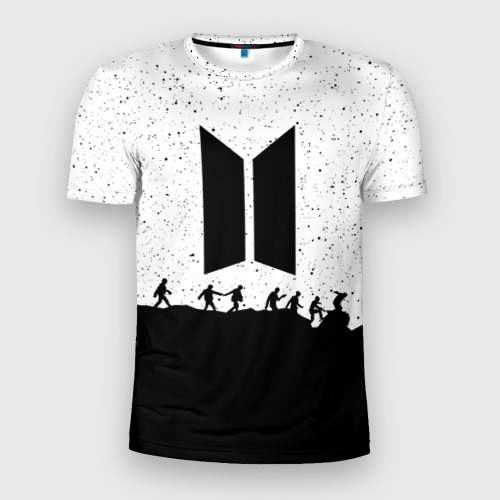 Мужская футболка 3D Slim с принтом BTS STARS | БТС ЗВЁЗДЫ, вид спереди #2