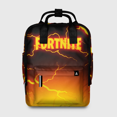 Женский рюкзак 3D с принтом FORTNITE FIRESTORM | ФОРТНАЙТ ШТОРМ, вид спереди #2