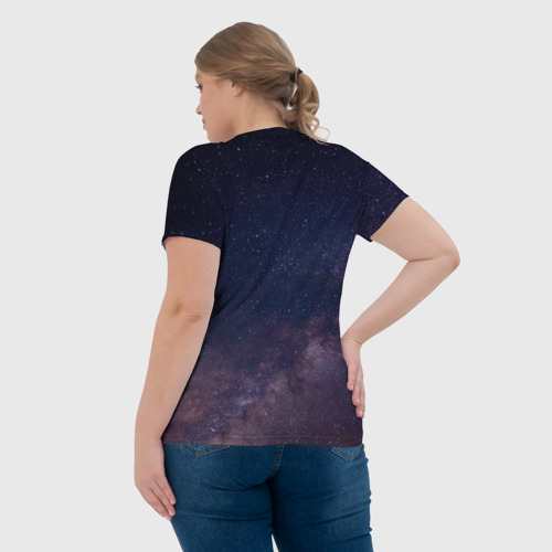 Женская футболка 3D с принтом Обидеть Машу, вид сзади #2
