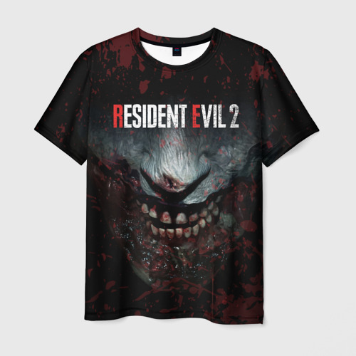 Мужская футболка 3D с принтом Resident Evil 2 Remake, вид спереди #2