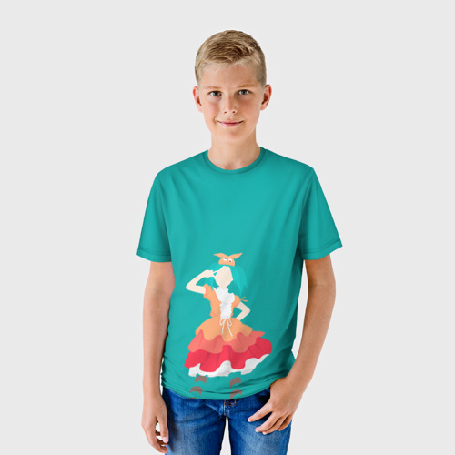Детская футболка 3D с принтом Monogatari Series, фото на моделе #1