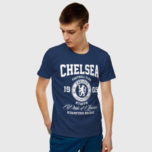 Мужская футболка с принтом Челси, фото на моделе #1