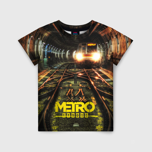 Детская футболка 3D с принтом Metro Exodus, вид спереди #2