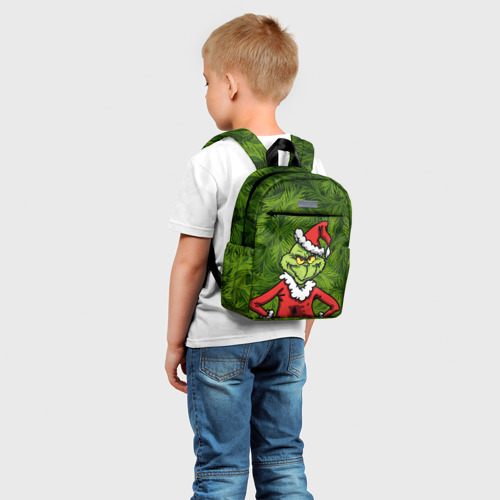 Детский рюкзак 3D с принтом Гринч, фото на моделе #1