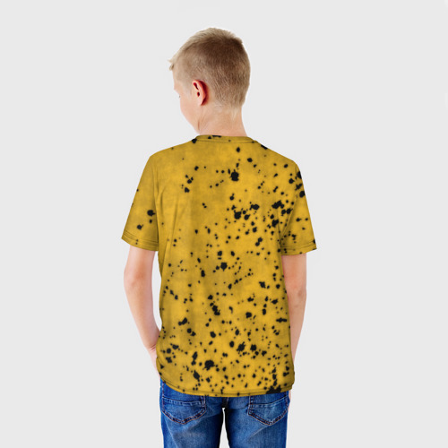 Детская футболка 3D с принтом Bumblebee, вид сзади #2