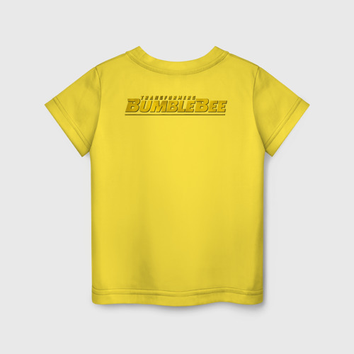 Детская футболка хлопок с принтом Bumblebee, вид сзади #1
