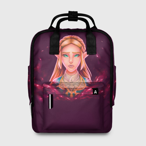 Женский рюкзак 3D с принтом Принцесса Зельда, вид спереди #2