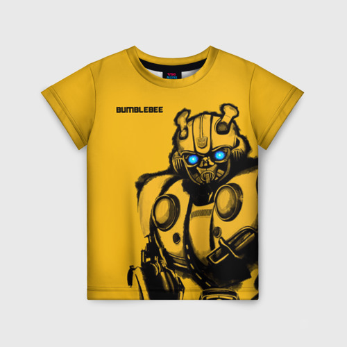 Детская футболка 3D с принтом Bumblebee, вид спереди #2