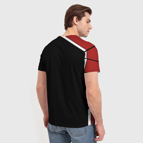 Мужская футболка 3D с принтом Mass Effect N7, вид сзади #2