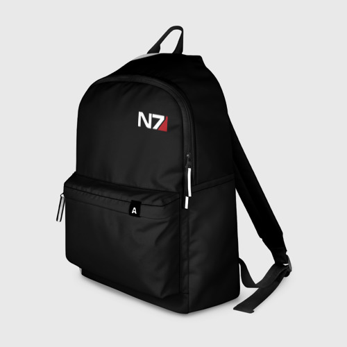 Рюкзак 3D с принтом Mass Effect N7, вид спереди #2
