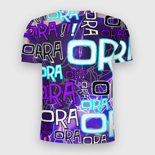Мужская футболка 3D Slim с принтом Ora Ora Ora!!!, вид сзади #1