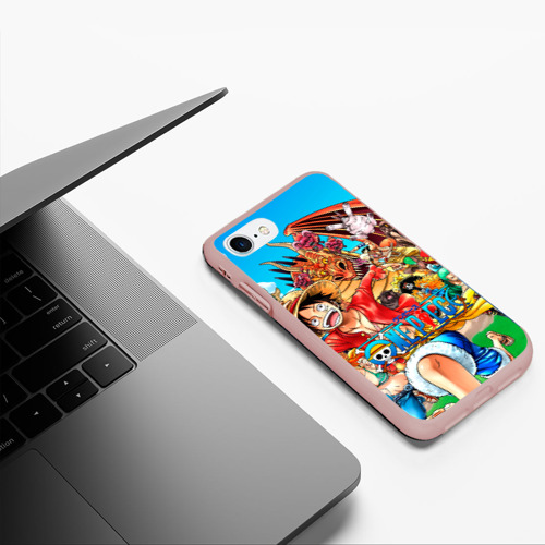 Чехол для iPhone 7/8 матовый с принтом Куча мала One Piece, фото #5
