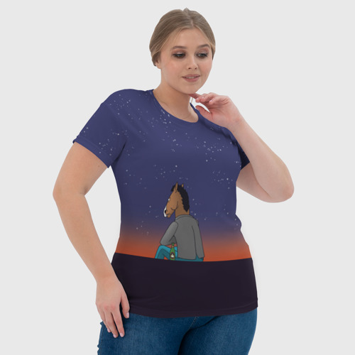 Женская футболка 3D с принтом Конь Бо Джек, фото #4
