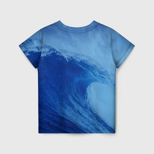 Детская футболка 3D с принтом Вода: кислород Парные футболки, вид сзади #1