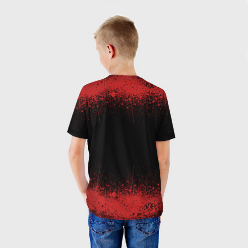 Детская футболка 3D с принтом Кровавая Дота 2, вид сзади #2