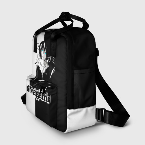 Женский рюкзак 3D с принтом БЕЗДОМНЫЙ БОГ Черное и Белое, фото на моделе #1