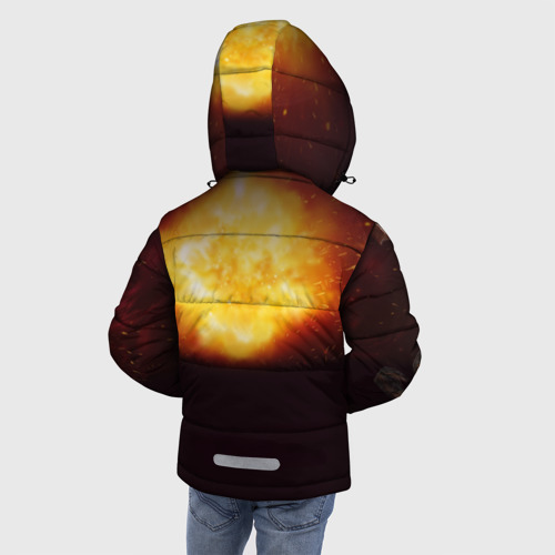 Зимняя куртка для мальчиков 3D с принтом Демон-Всадник Darksiders, вид сзади #2