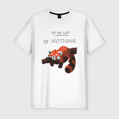 Мужская футболка премиум с принтом To do list: [v] Nothing, вид спереди #2