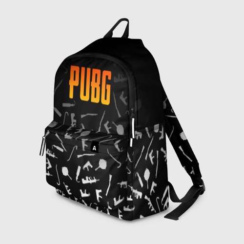 Рюкзак 3D с принтом PUBG, вид спереди #2
