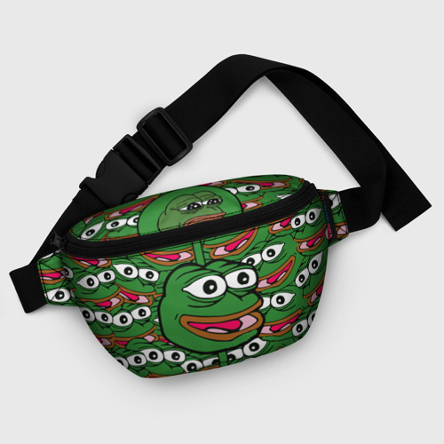 Поясная сумка 3D с принтом Good / Sad frog, фото #5