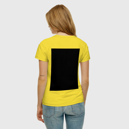 Женская футболка хлопок с принтом Poker Face, вид сзади #2