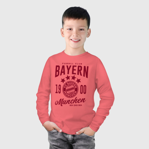 Детский лонгслив хлопок с принтом Бавария, фото на моделе #1