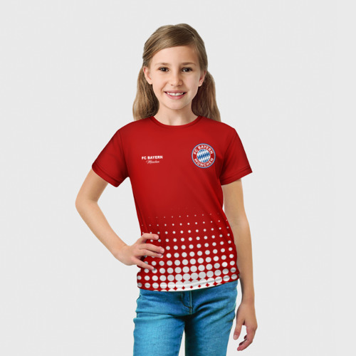 Детская футболка 3D с принтом Бавария, вид сбоку #3