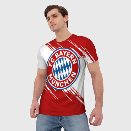 Мужская футболка 3D с принтом Бавария, фото на моделе #1