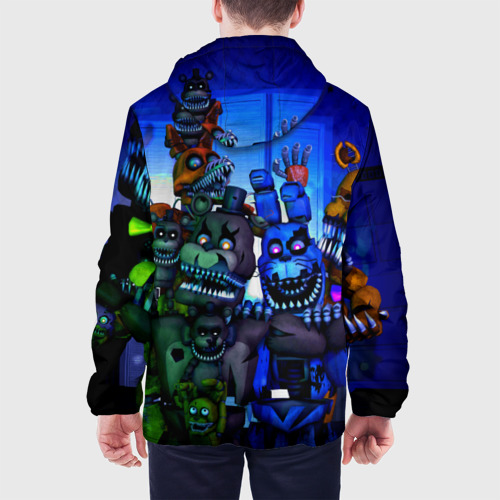 Мужская куртка 3D с принтом Five Nights At Freddy`s, вид сзади #2