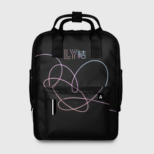 Женский рюкзак 3D с принтом BTS LOVE YOURSELF | БТС, вид спереди #2