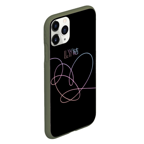 Чехол для iPhone 11 Pro матовый с принтом BTS LOVE YOURSELF | БТС, вид сбоку #3