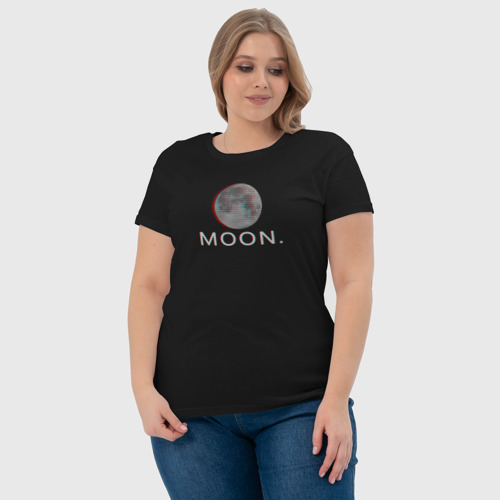Женская футболка хлопок с принтом Moon, фото #4