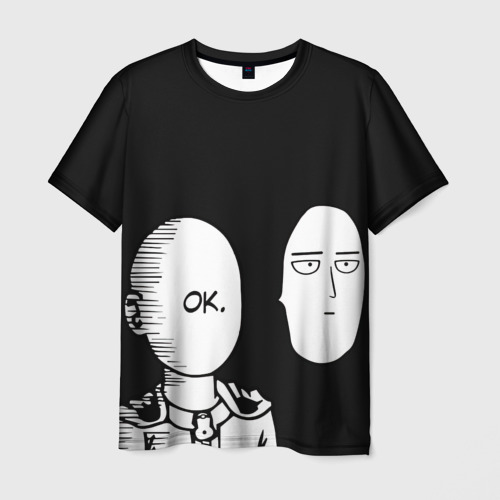 Мужская футболка 3D с принтом Saitama One-Punch Man, вид спереди #2