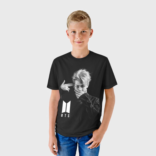 Детская футболка 3D с принтом BTS RAP MONSTER, фото на моделе #1