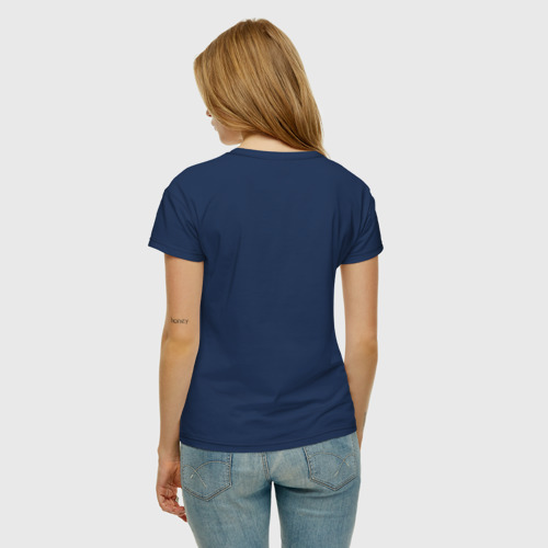 Женская футболка хлопок с принтом Квадратный корень, вид сзади #2